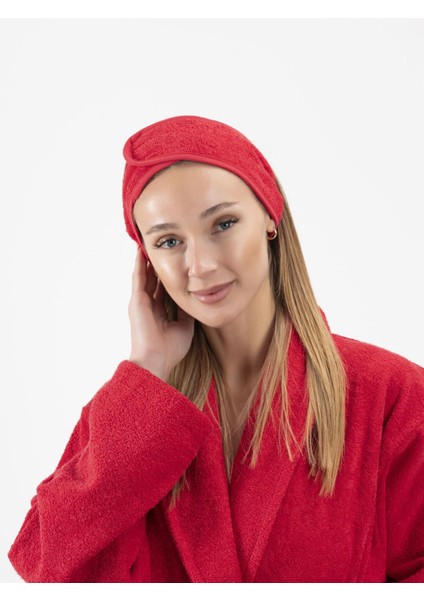 Cottonverse 3'lü Bornoz Seti - %100 Pamuk Bornoz , Saç Bonesi , Saç Bandı Unısex fırsatları