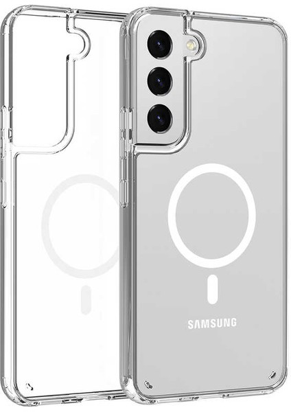 Galaxy S22 Plus Kılıf Omsy Tacsafe Wireless Kapak-Renksiz