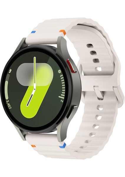Huawei Watch Gt 5 46 mm Ile Uyumlu (22 Mm) Dalgalı Dikiş Detaylı Silikon Saat Kordonu