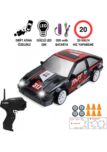 Oyuncak 4x4 Uzaktan Kumandalı Drift Için Üretilmiş Araba Rock Crawler Rc Yarış Arabası Full Fonksiyonlu Drift Arabası