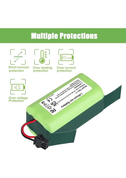 Bagotte BG600, BG600 MAX,BG700, BG750, BG600 Robotic Süpürge Batarya Pil 3200MAH H18650CH-4S1P fiyatları