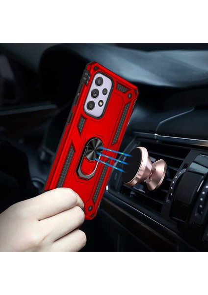 Galaxy A33 5g Kılıf Omsy Vega Kapak-Kırmızı fırsatları