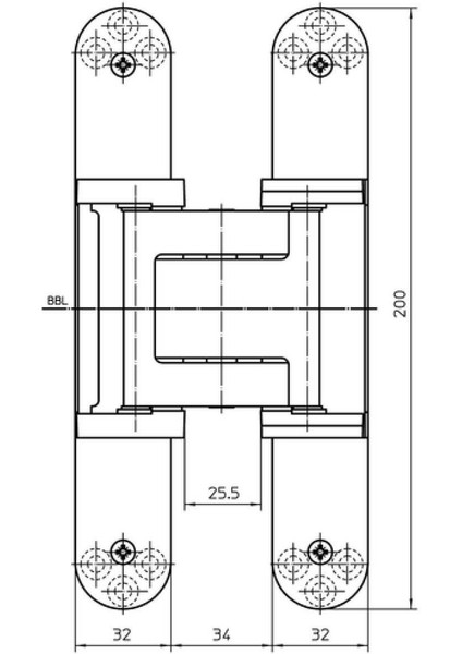 Tectus Gizli Ayarlı Kapı Menteşesi TE540 A8 F1 8 Mm. Kaplama modelleri