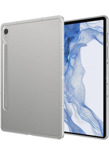 Galaxy Tab S9 Fe Kılıf Uyumlu Omsy Tablet Süper Silikon Kapak-Renksiz