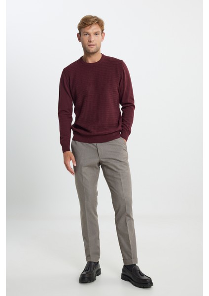 Slim Fit Dar Kesim Beli Gizli Lastikli Yan Cepli Esnek Klasik Pantolon