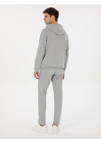 Erkek Gri Melanj Slim Fit Pamuk Karışımlı Eşofman Altı 50309835-VR086 indirimleri