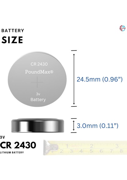5 Adet 2430 CR2430 DL2430 3V Poundmax Lityum Düğme Pil, Uzun Raf Ömrü, Küçük Elektronik Cihazlar Için Uzaktan Kumandalar, Teraziler, Akıllı Ev Cihazları, Ölçüm Cihazları ve Hesap Makineleri fiyatları