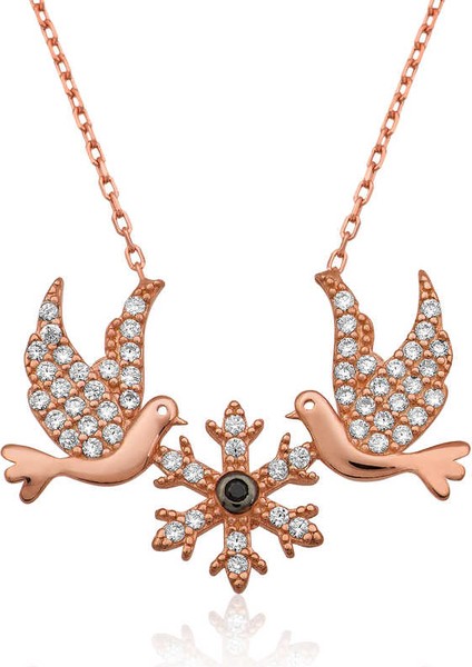 925 Ayar Gümüş Aşk Kuşları Kadın Gümüş Kolye PT2610867