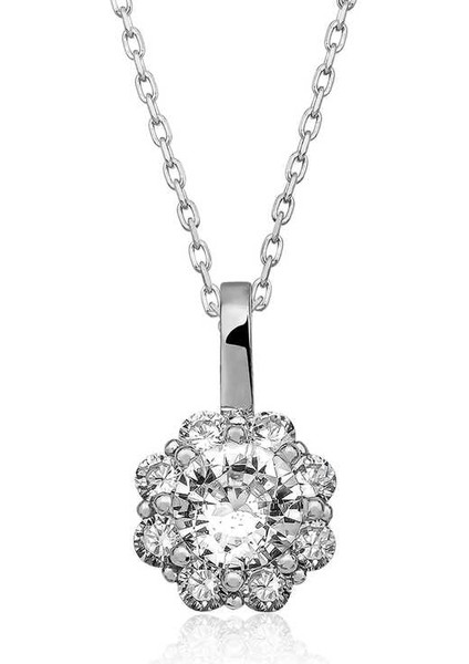 925 Ayar Gümüş Çiçek Kadın Gümüş Kolye T5140