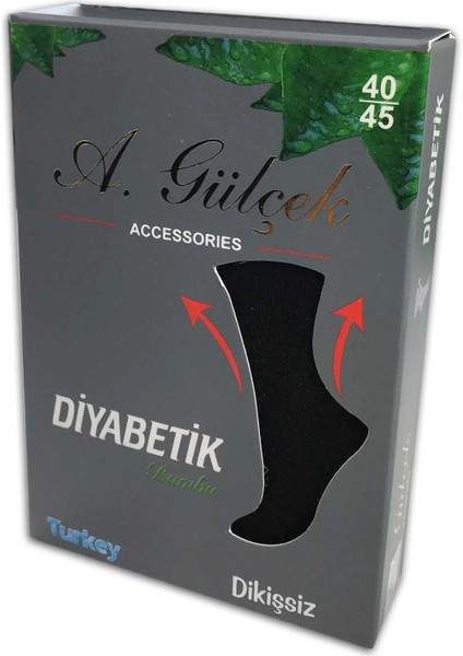 Erkek Bambu Lastiği Sıkmayan Diyabetik Çorap modelleri