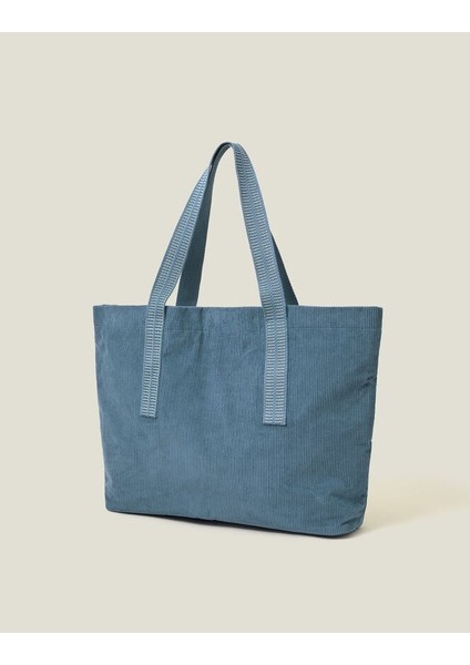 Kadife Alışveriş Çantası Mavi modelleri