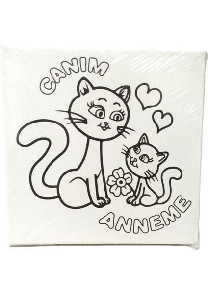 Hayal Sepeti Sevimli Kediler Tuval 20 x 20 6lı Boya, Fırça Boyama Seti fiyatları