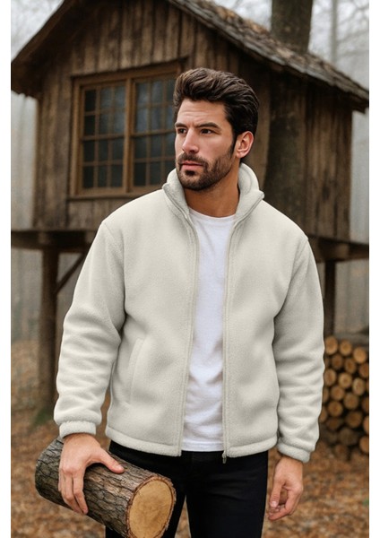 Erkek Pro Termal Iç Dış Sherpa Sonbahar Kış Tam Fermuarlı Peluş Sweatshirt fiyatları