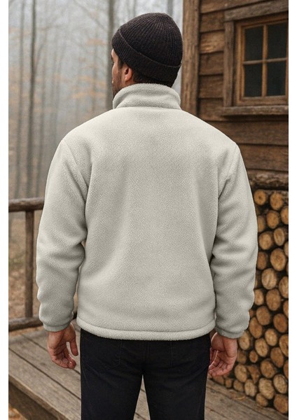 Erkek Pro Termal Iç Dış Sherpa Sonbahar Kış Tam Fermuarlı Peluş Sweatshirt modelleri
