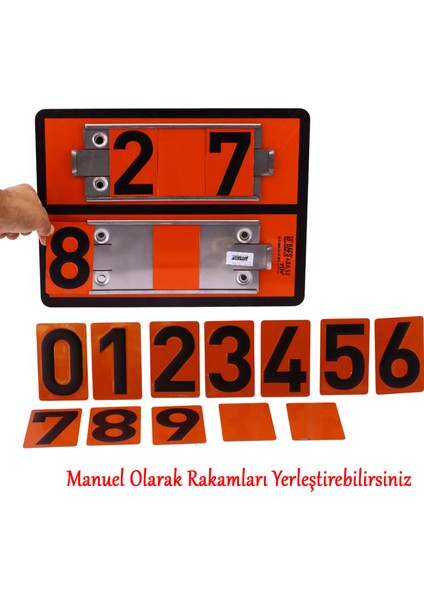 Adr 40X30 cm Manuel Değiştirilebilir Tehlikeli Madde Uyarı Levhası Çoklu Rakam 0-9 Arası Rakamlar fiyatları
