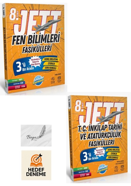8.sınıf Lgs Jett Fen Bilimleri Inkılap Tarihi Fasikülleri Hedef Deneme