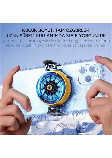 5500 Rpm Turbo Fan Işıklı Klipsli Buz Etkili Telefon Soğutucu Radyatör Tüm Telefonlara Uyumlu fiyatları