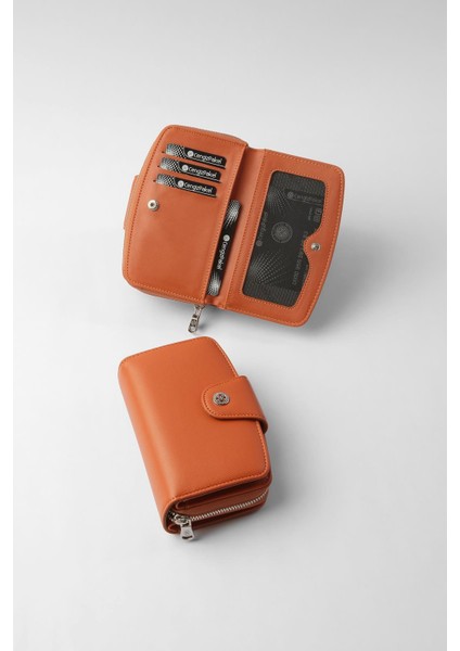 Orta Boy Çıt Çıt Detaylı Kadın Cüzdan/portföy - 65300 - Kiremit fırsatları