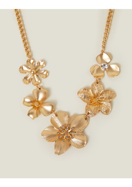 Çiçek Kolye Gold