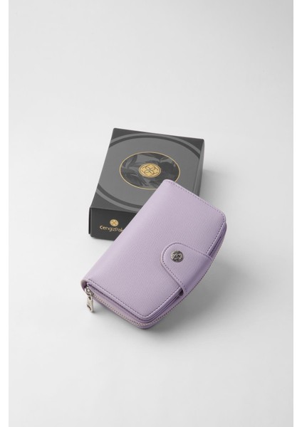 Orta Boy Çıt Çıt Detaylı Kadın Cüzdan/portföy - 65300 - Lila indirimleri
