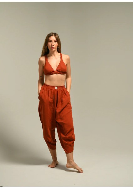 Organik Pamuk Baggy Şalvar Pantolon Yoga Pantolonu modelleri
