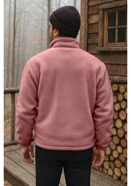 Erkek Pro Termal Iç Dış Sherpa Sonbahar Kış Tam Fermuarlı Peluş Sweatshirt modelleri