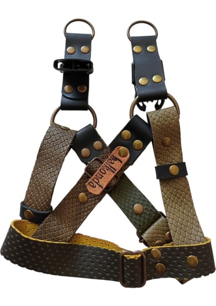 Köpek Göğüs tasması küçük ırk yeşil deri göğüs çevresi:35-60cm ayarlamalı dog harness GT1-38 fırsatları