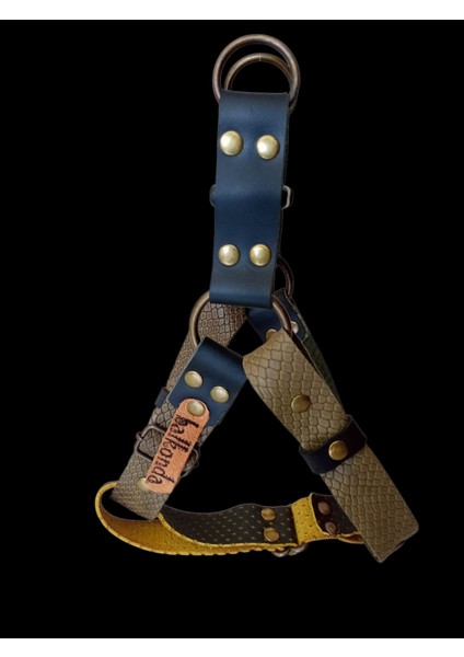 Köpek Göğüs tasması küçük ırk yeşil deri göğüs çevresi:35-60cm ayarlamalı dog harness GT1-38
