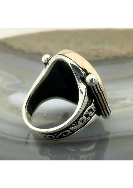 925 Ayar Gümüş Mustafa Kemal Atatürk Işlemeli Erkek Yüzük fırsatları