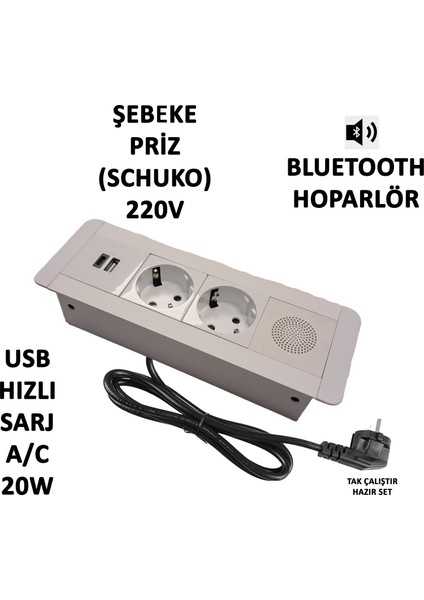 Masa Üstü Gömme Priz SCS-N39-A08-002 fiyatları