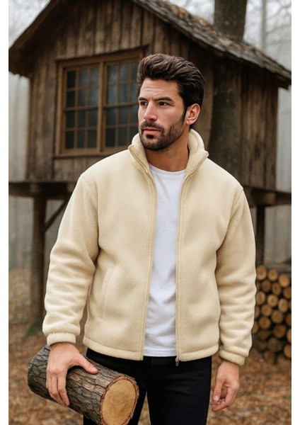 Erkek Pro Termal Iç Dış Sherpa Sonbahar Kış Tam Fermuarlı Peluş Sweatshirt fiyatları