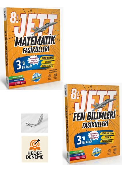 8.sınıf Lgs Jett Matematik Fen Bilimleri Fasikülleri Hedef Deneme