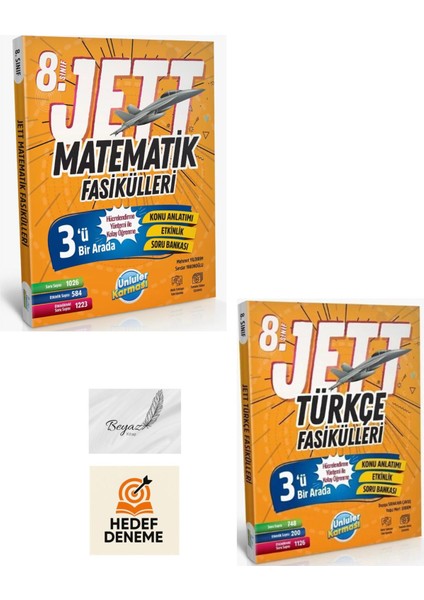 8.sınıf Lgs Jett Matematik Türkçe Fasikülleri Hedef Deneme