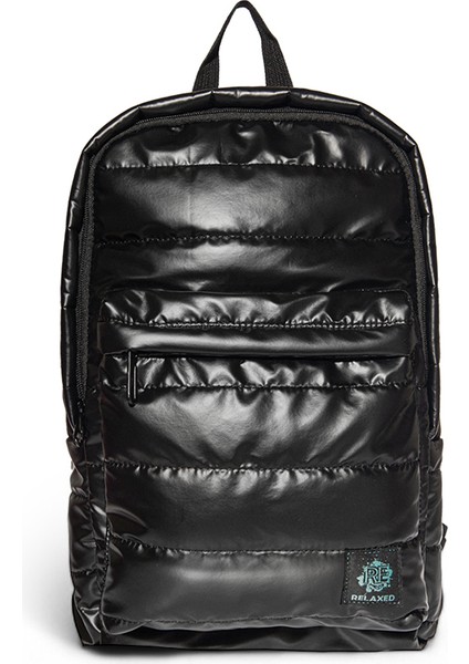 Moods Up Relaxed Kapitone Su Geçirmez Kumaşlı Okul ve Laptop Sırt Çantası Siyah