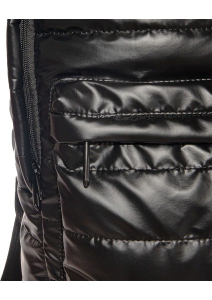 Moods Up Relaxed Kapitone Su Geçirmez Kumaşlı Okul ve Laptop Sırt Çantası Siyah indirimleri