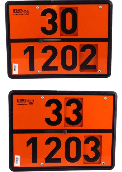 (1 Adet) Metal 40X30 cm Levha 2'si 1 Arada 30-1202 33-1203 Tehlikeli Madde Değiştirilebilir Rakamlı