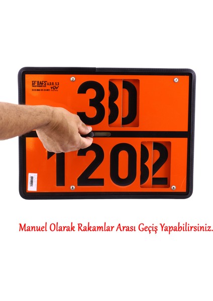 (1 Adet) Metal 40X30 cm Levha 2'si 1 Arada 30-1202 33-1203 Tehlikeli Madde Değiştirilebilir Rakamlı modelleri