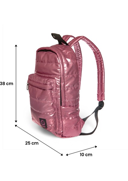 Moods Up Loved Kapitone Su Geçirmez Kumaşlı Okul ve Laptop Sırt Çantası Pembe fırsatları