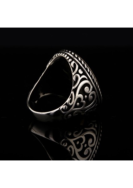 925 Ayar Gümüş Kelime-I Tevhid Yazılı Erkek Yüzük | Islami El Işçiliği Takı Modeli fiyatları