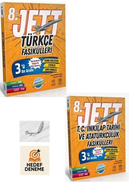 8.sınıf Lgs Jett Türkçe Inkılap Tarihi Fasikülleri Hedef Deneme