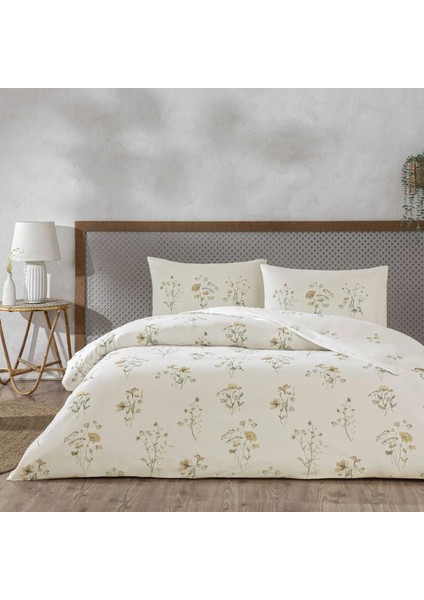 Yeni Sezon Ranforce Tek Kişilik Nevresim Takımı Auren Pudra