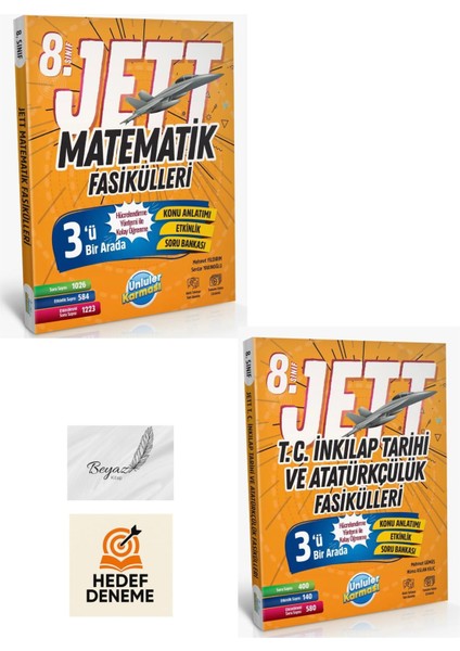 8.sınıf Lgs Jett Matematik Inkılap Tarihi Fasikülleri Hedef Deneme