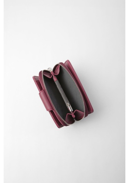 Orta Boy Çıt Çıt Detaylı Kadın Cüzdan/portföy - 65300 - Mürdüm modelleri