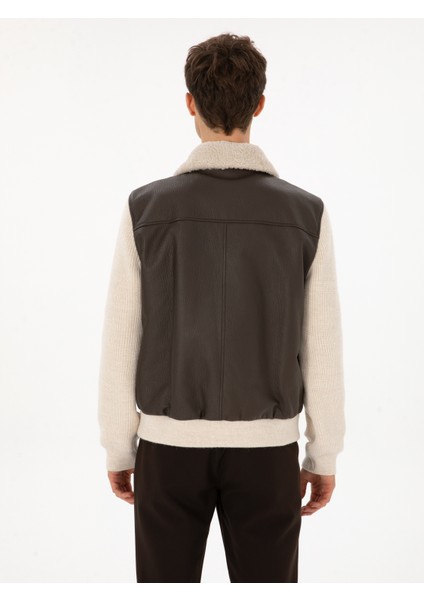 Erkek Kahverengi Deri Mont 50308736-VR029 indirimleri