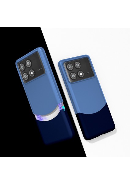 Poco X6 Pro Kılıf Mıknatıslı Omsy Duble Kapak - Lacivert fiyatları