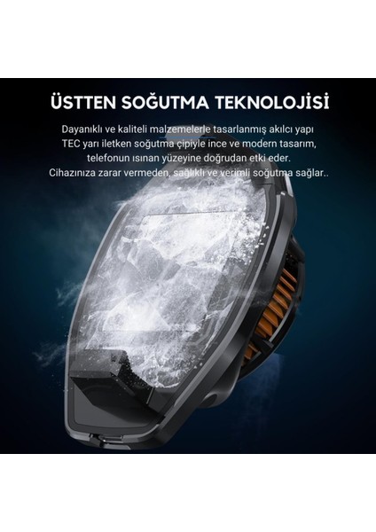 4500 Rpm Turbo Fan Yarı Iletken Soğutma Levhası Telefon Soğutucu Radyatör Tüm Telefonlara Uyumlu fiyatları