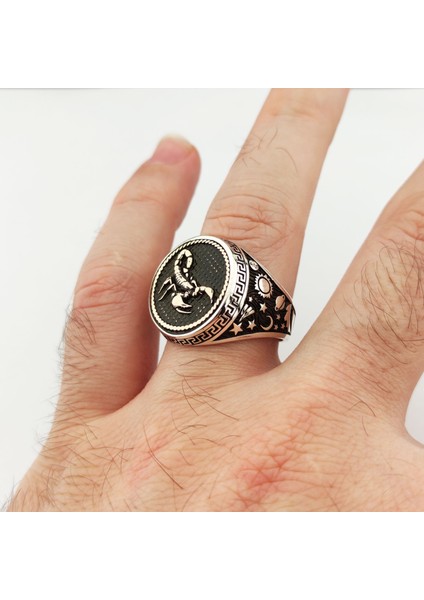 925 Ayar Gümüş Akrep Burcu Yüzük modelleri