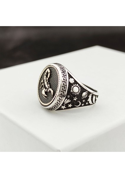 925 Ayar Gümüş Akrep Burcu Yüzük fırsatları