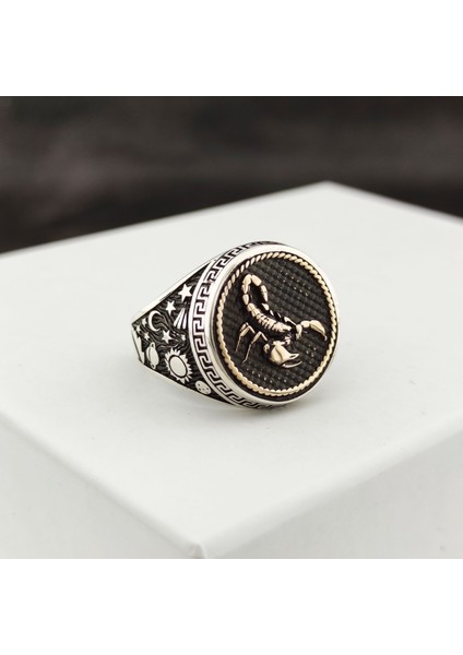 925 Ayar Gümüş Akrep Burcu Yüzük indirimleri