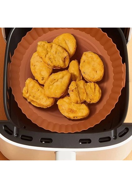 Renkli Isıya Dayanıklı Yıkanılabilir Silikon Fırın ve Airfryer Yuvarlak Model Pişirme Matı 20 cm (5047) fiyatları